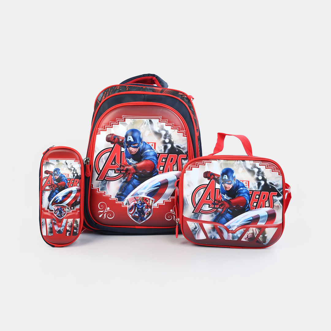 16" 3D Embossed School Bag Set | Grade 1-4