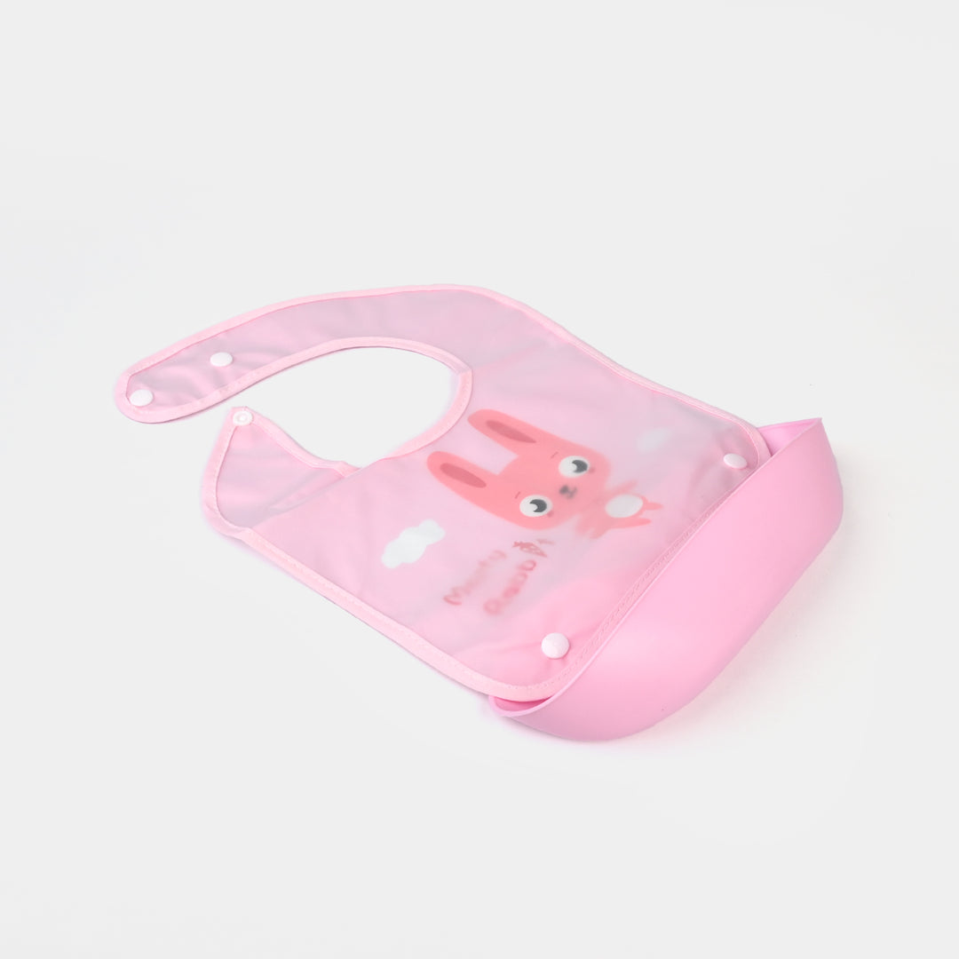 PLASTIC BIB WITH HOLDER FOR BABIES
