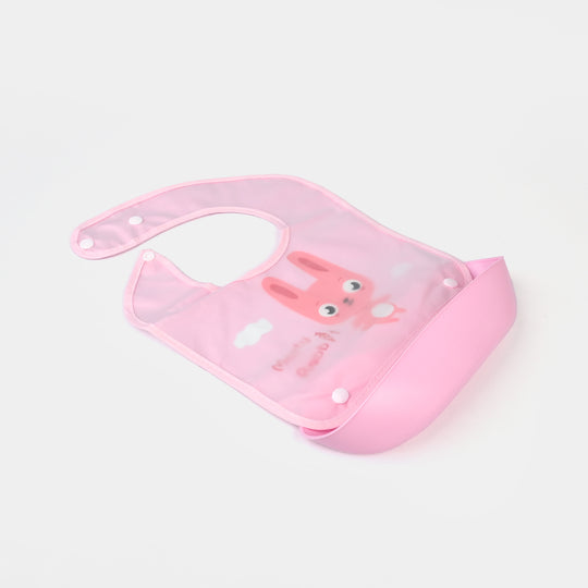 PLASTIC BIB WITH HOLDER FOR BABIES