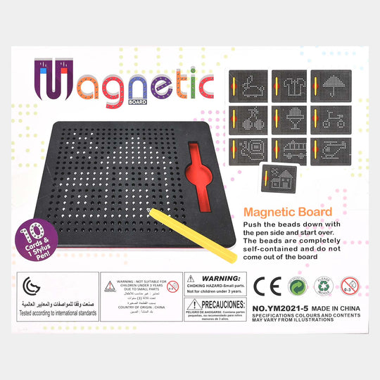 Kids Magnetic Drawing Board with 10 Pattern Cards