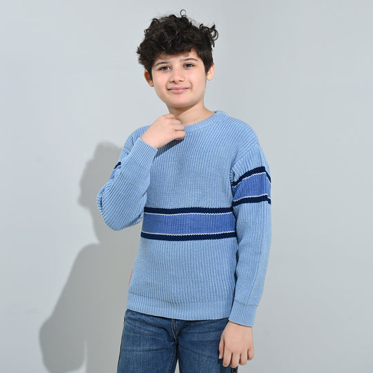 Boys Feather-Acrylic Sweater-Olympic-LT.Blue