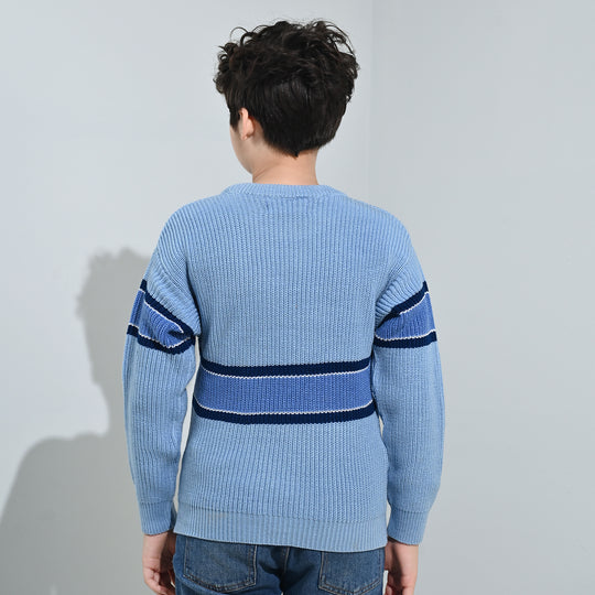 Boys Feather-Acrylic Sweater-Olympic-LT.Blue