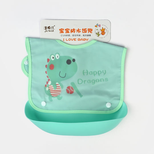PLASTIC BIB WITH HOLDER FOR BABIES