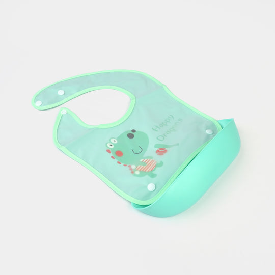 PLASTIC BIB WITH HOLDER FOR BABIES