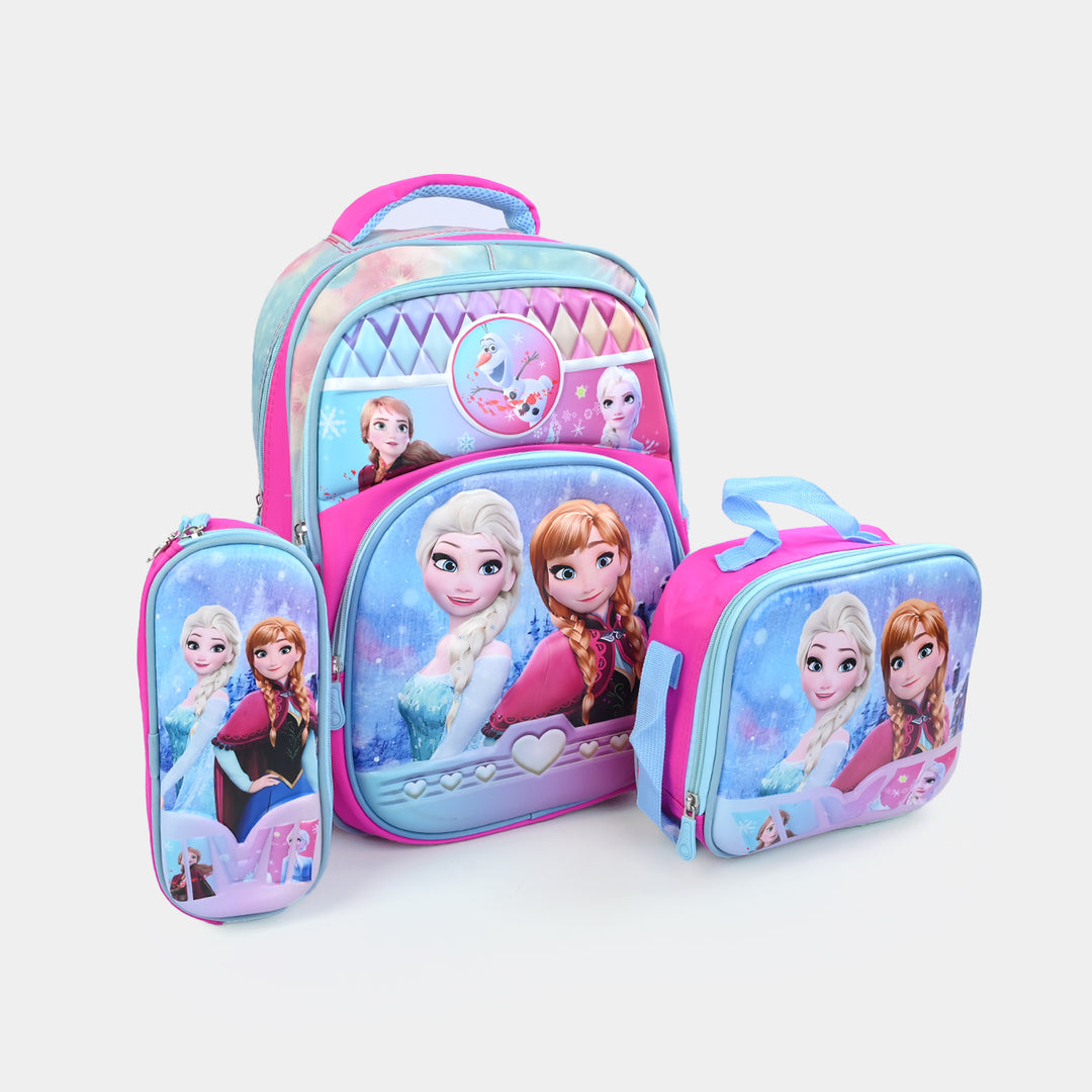 16" 3D Embossed School Bag Set | Grade 1-4