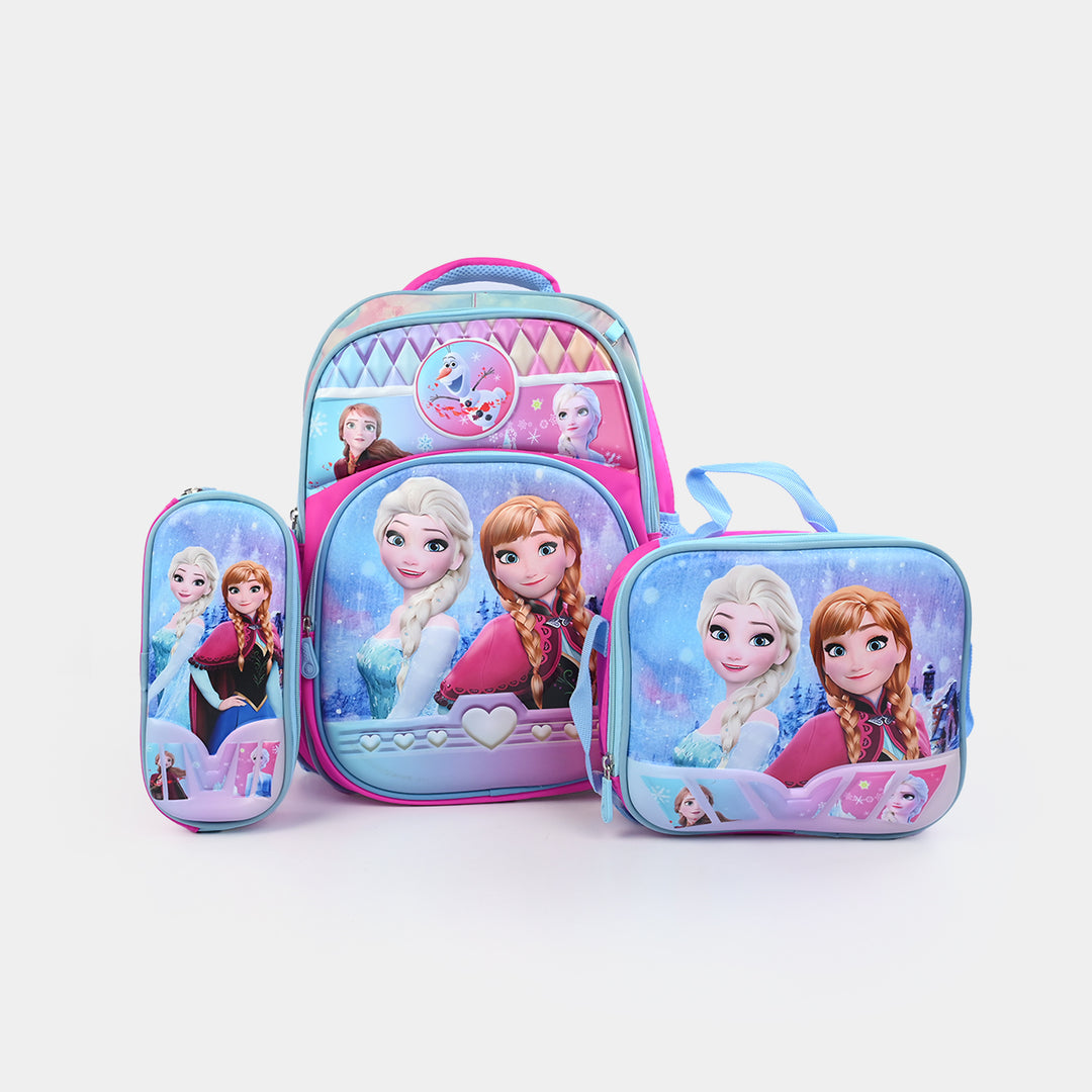 16" 3D Embossed School Bag Set | Grade 1-4