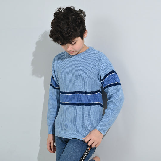 Boys Feather-Acrylic Sweater-Olympic-LT.Blue