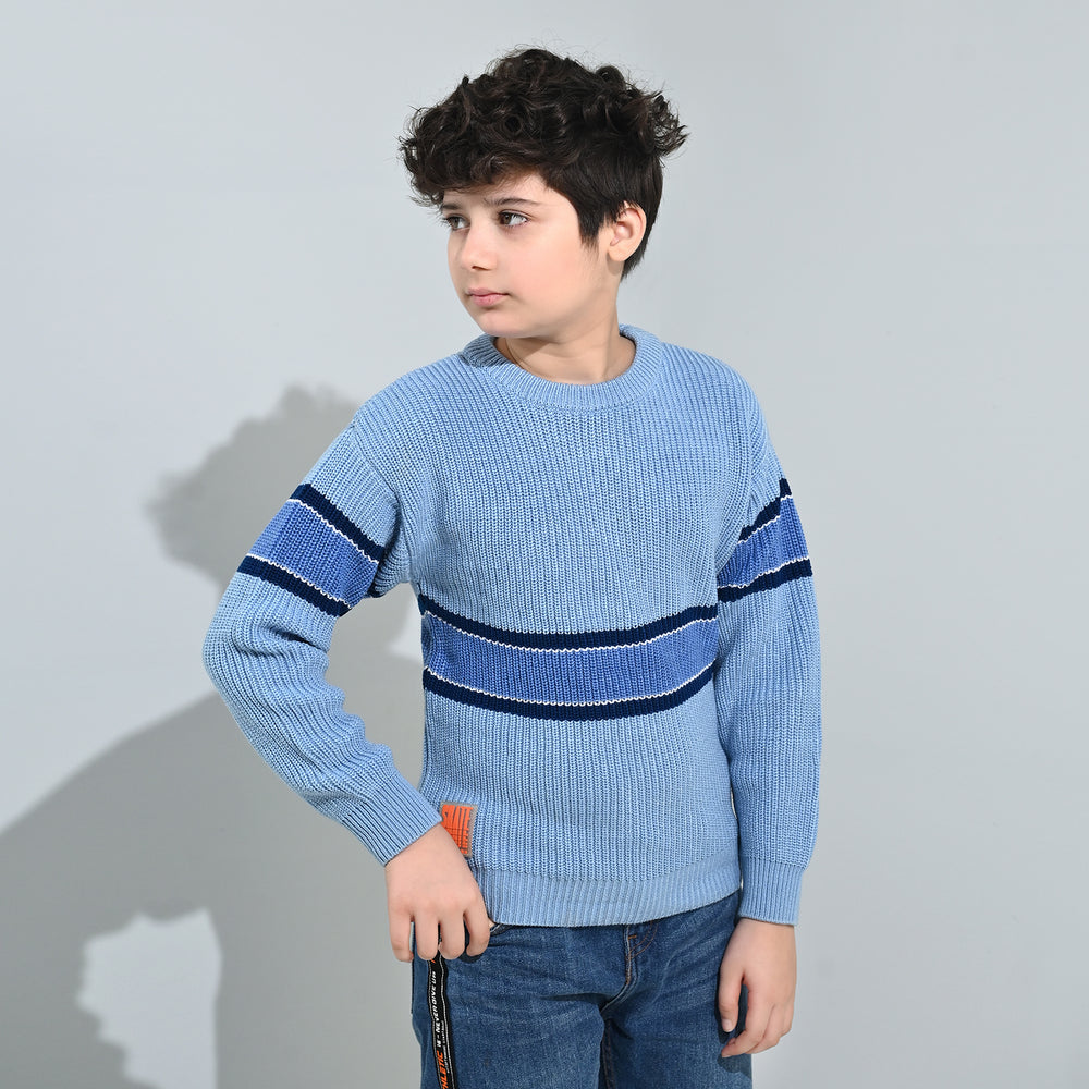 Boys Feather-Acrylic Sweater-Olympic-LT.Blue