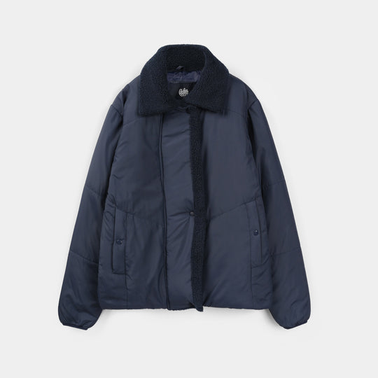 Teens Girls Polyster Puffer Jacket Cozychilc-NAVY