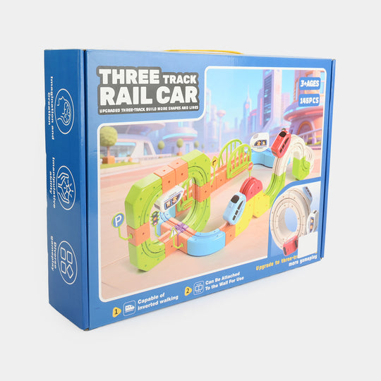 Rail Car Anti-Gravity Flexible Track Playset | 145PCs