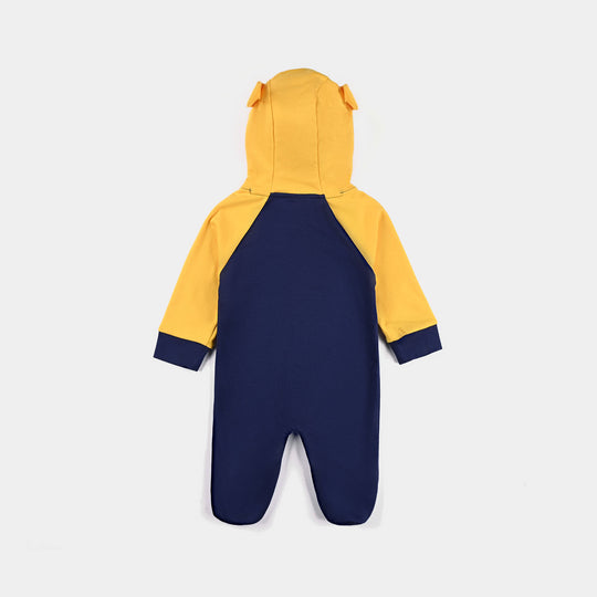 Infant Boys Cotton Interlock Romper-NAVY