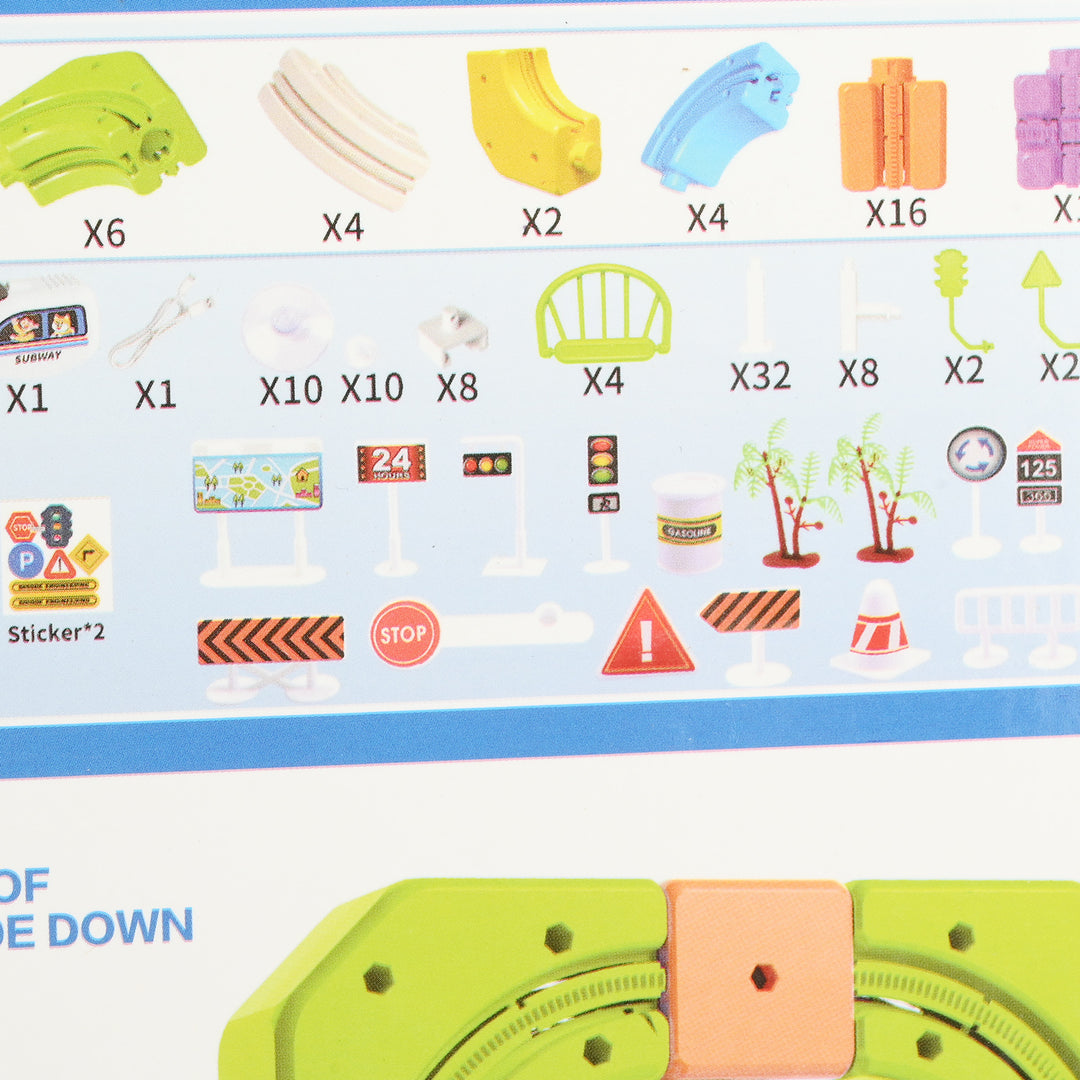 Rail Car Anti-Gravity Flexible Track Playset | 145PCs