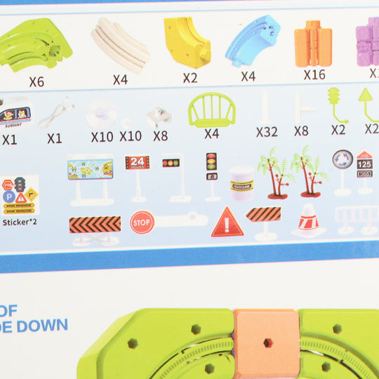 Rail Car Anti-Gravity Flexible Track Playset | 145PCs