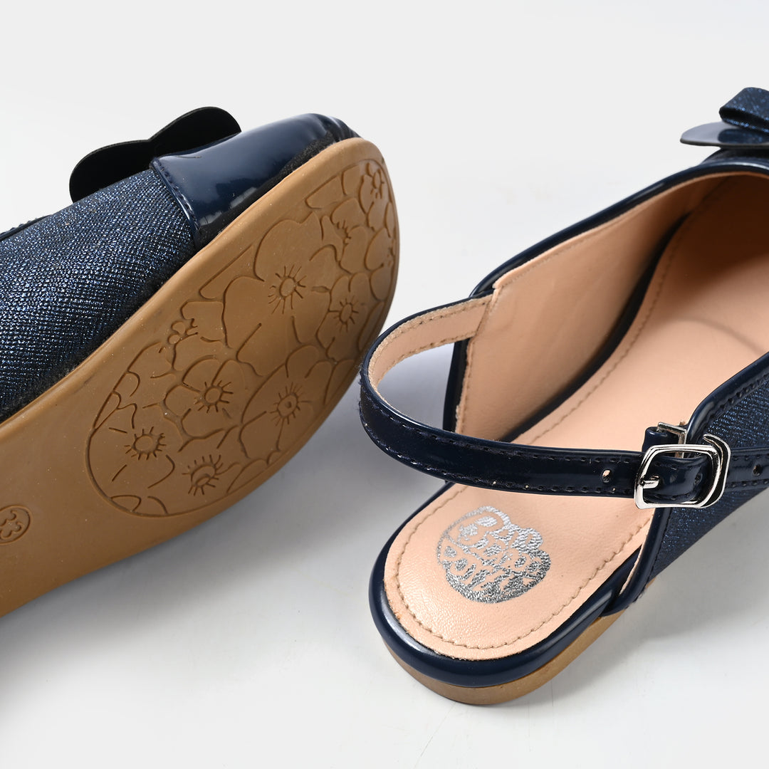 Girls Sling Back 456-114-NAVY