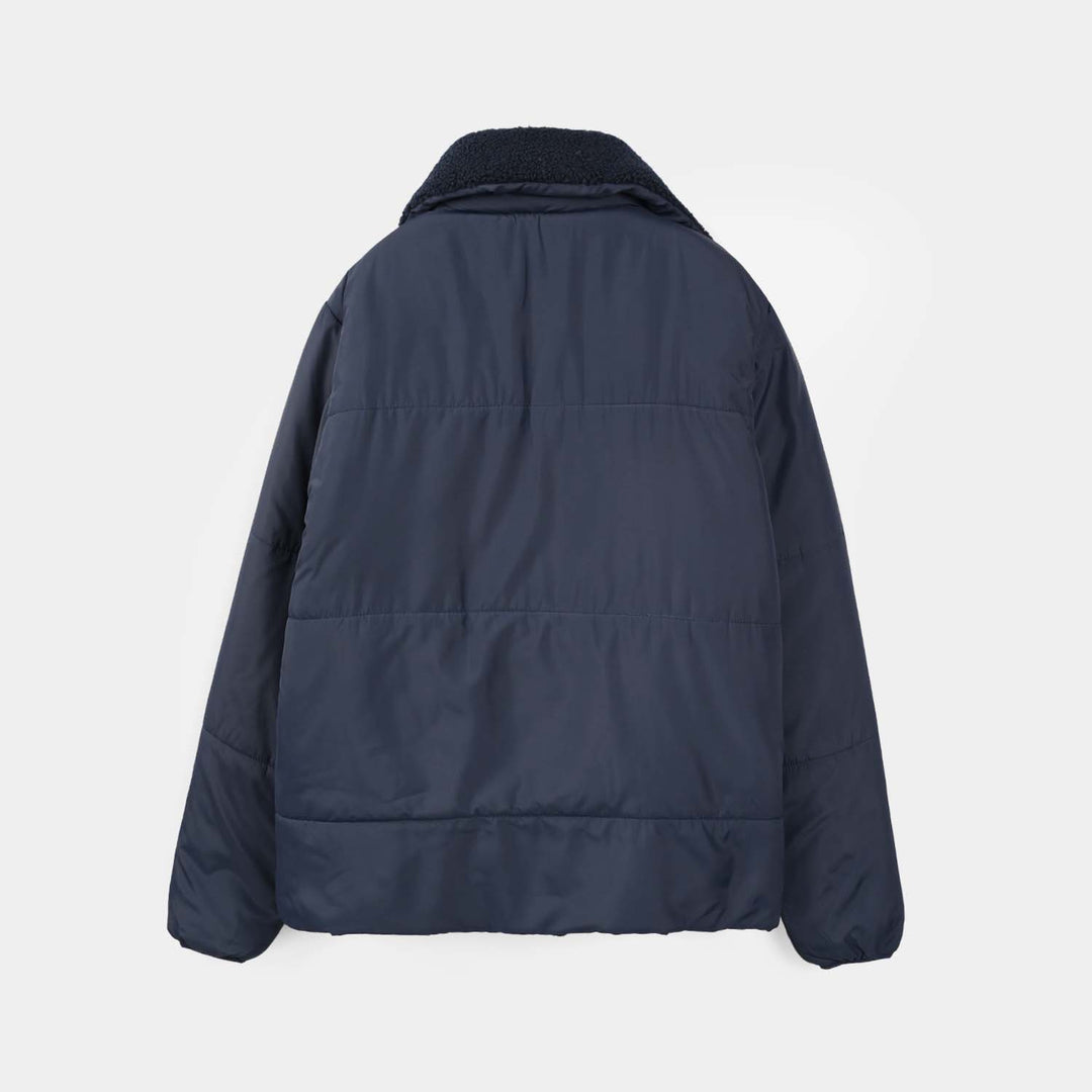 Teens Girls Polyster Puffer Jacket Cozychilc-NAVY