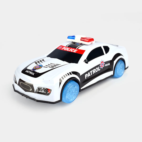 3D Police Car Toy with Light & Sound