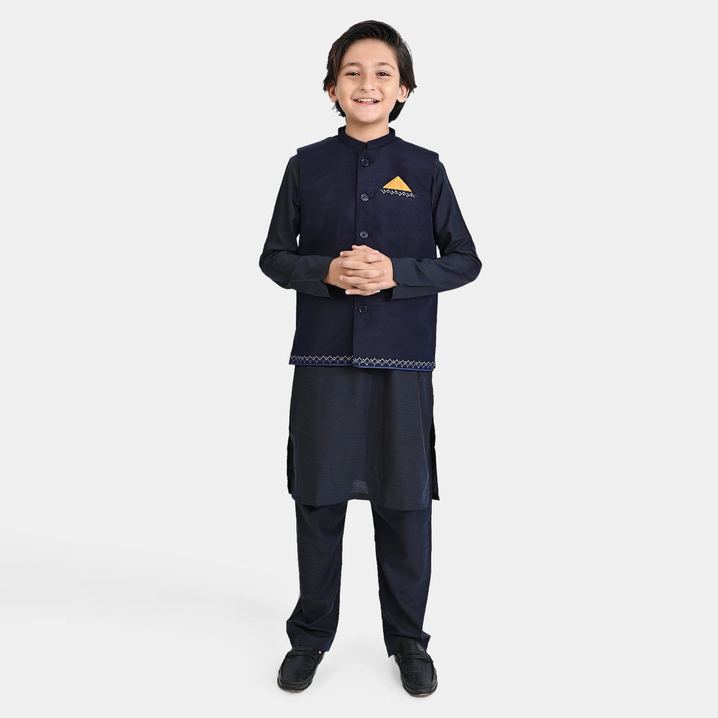 Boys Poly Viscose 3 Piece Suit (Royal)-R/Blue