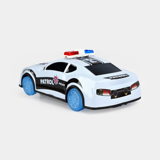 3D Police Car Toy with Light & Sound