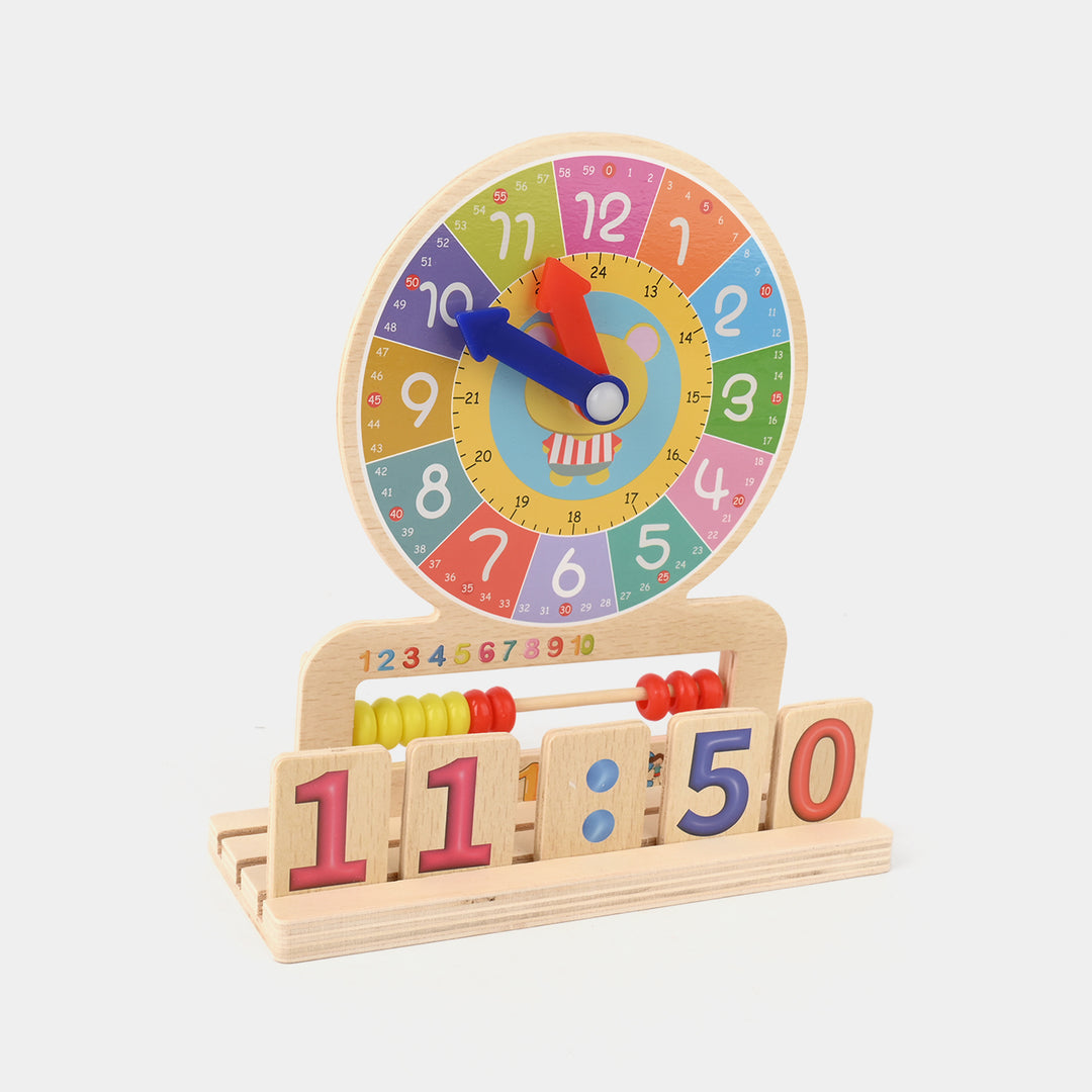 Wooden Educational Clock Digital Recognition Toy