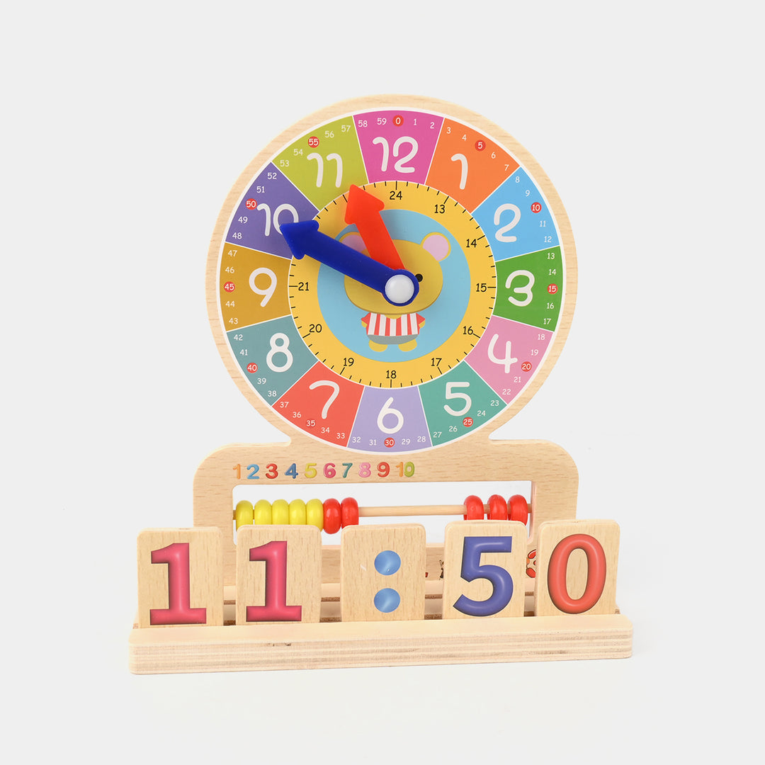 Wooden Educational Clock Digital Recognition Toy