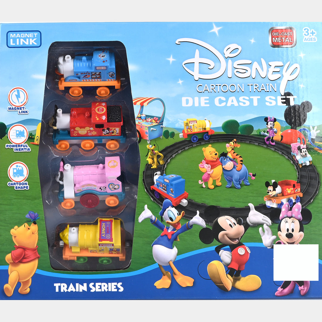 Cartoon Die-Cast Train & Track Set