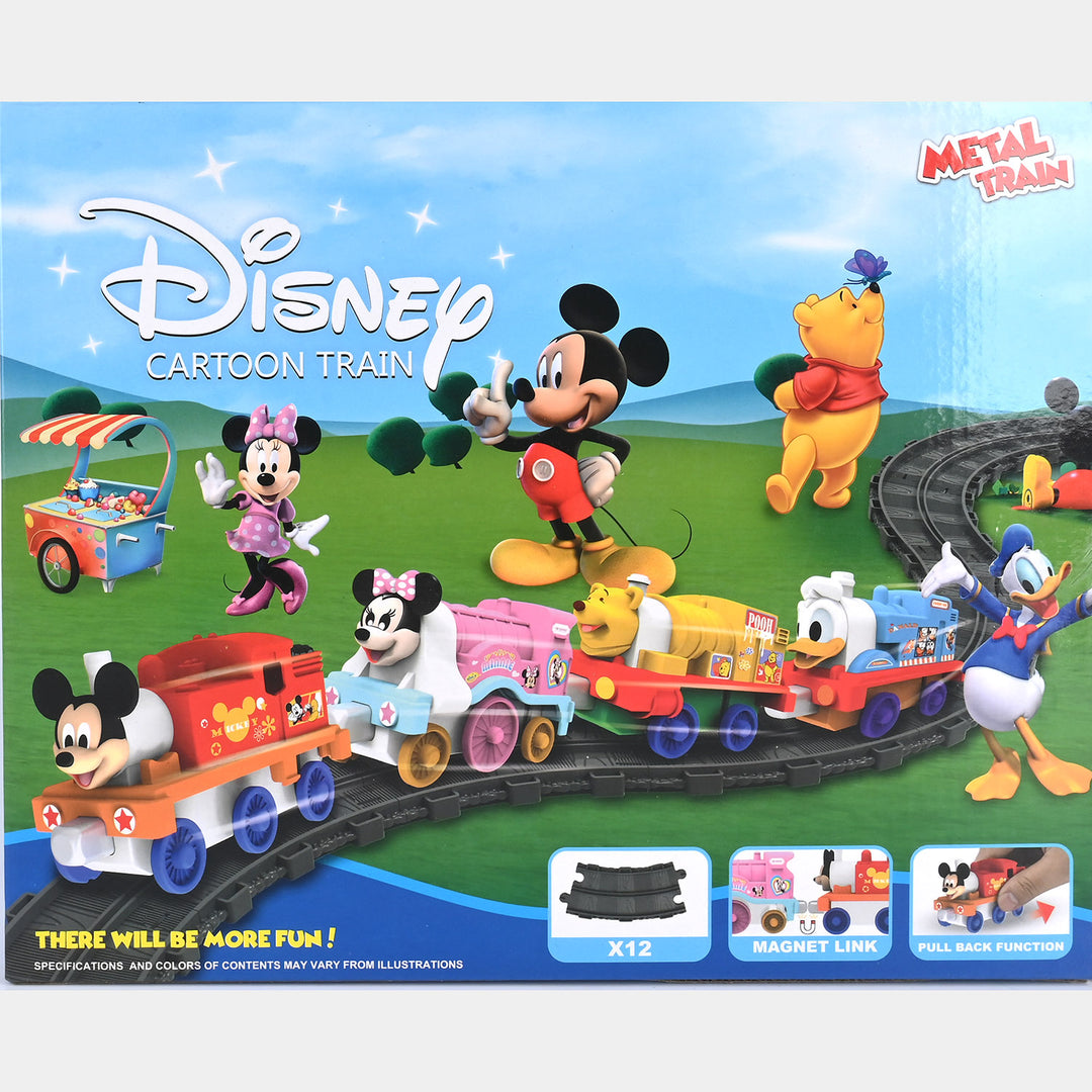 Cartoon Die-Cast Train & Track Set