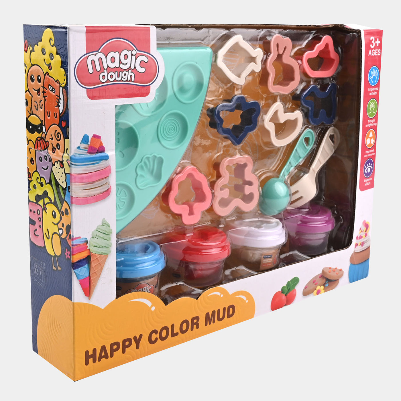 Color Mud Dessert Mold Play Set For Kids