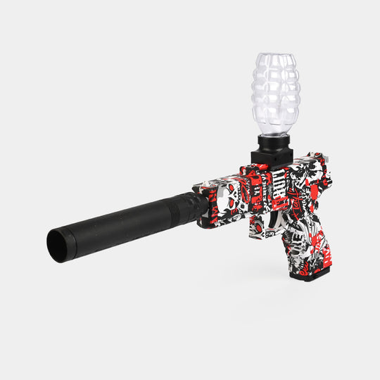 Kids High Speed Gel Ball Blaster Gun with Silencer – Red/Black
