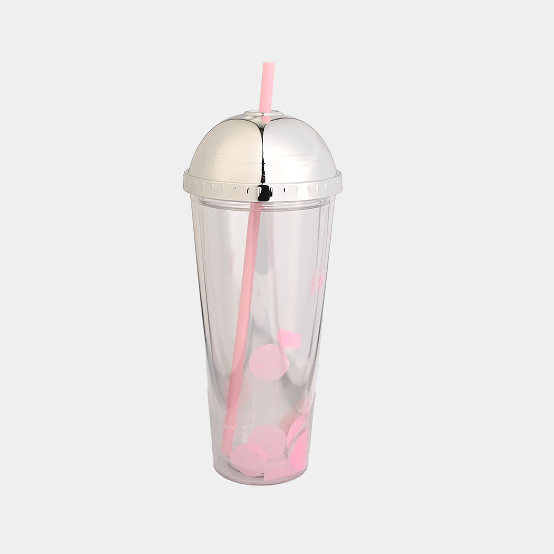 Acrylic Tumbler Mug with Straw