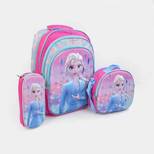 16" 3D Embossed School Bag Set | Grade 1-4