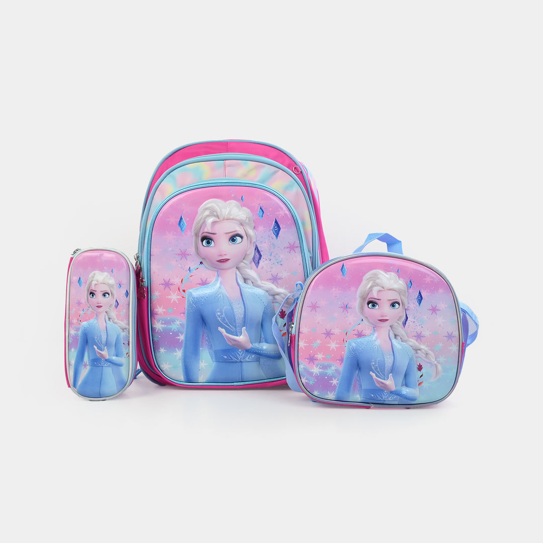 16" 3D Embossed School Bag Set | Grade 1-4