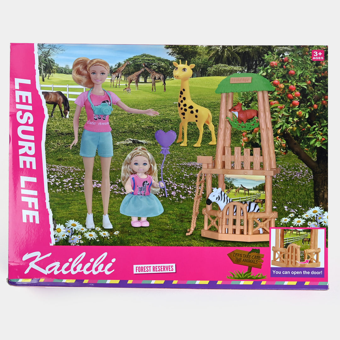 Doll Set With Pets For Girls
