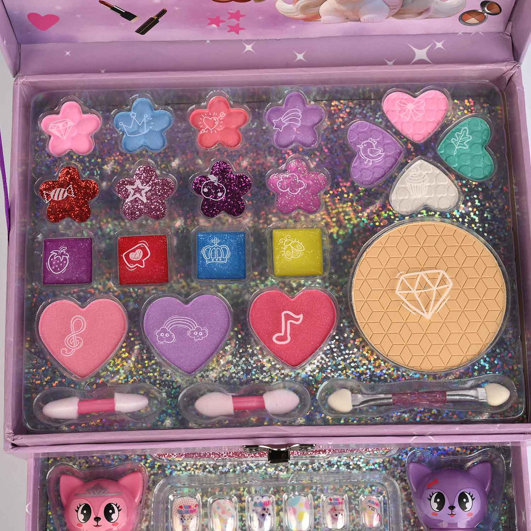 Girls Cosmetic Family Storage Box Nail Art Makeup Set