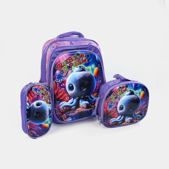 16" 3D Embossed School Bag Set | Grade 1-4
