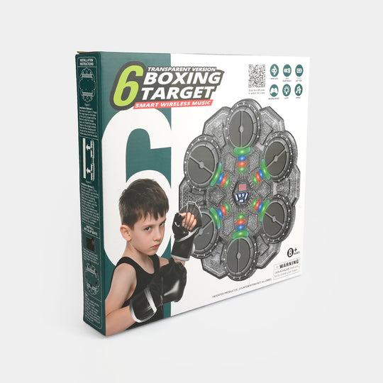 6-Target Transparent Music Boxing Machine with Gloves