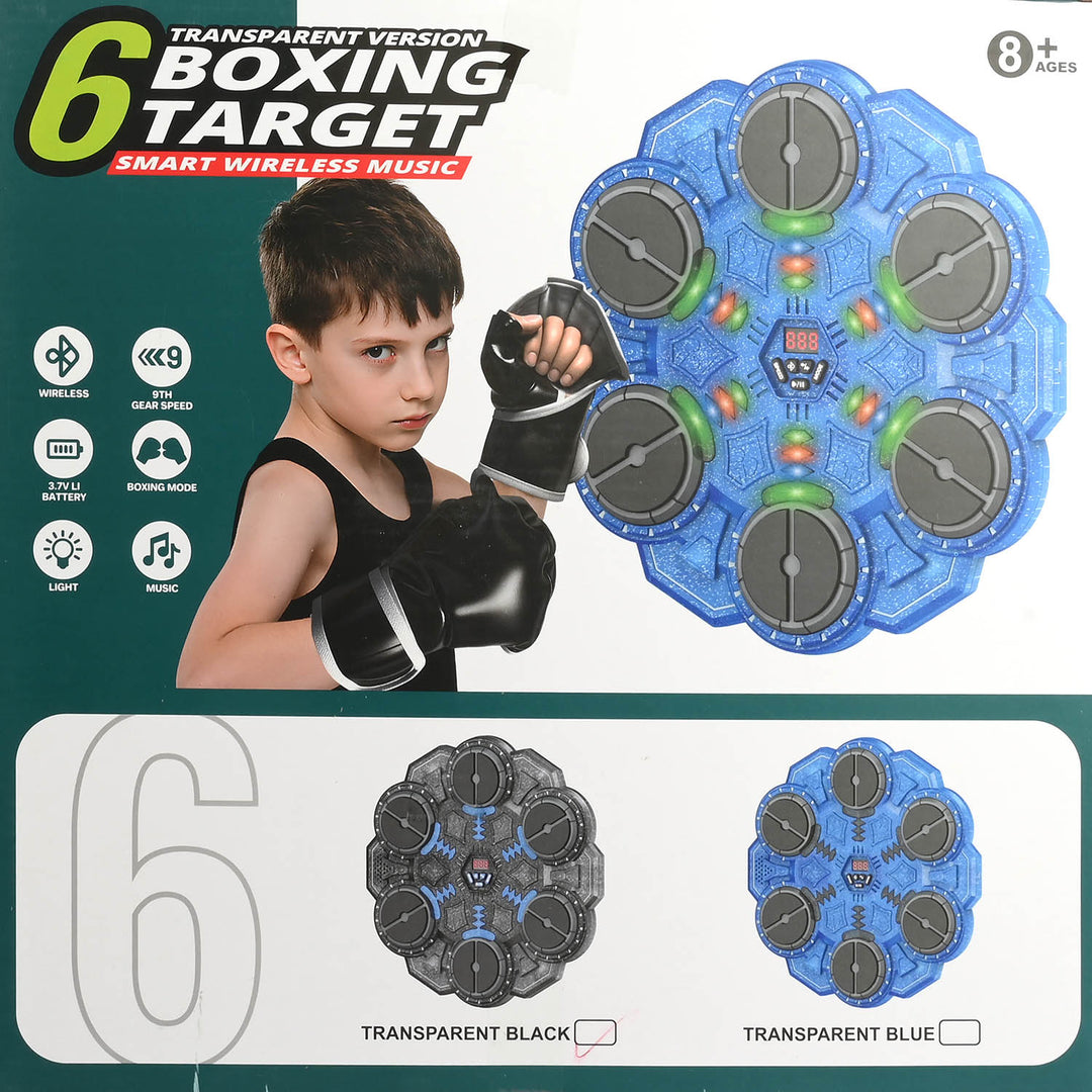 6-Target Transparent Music Boxing Machine with Gloves