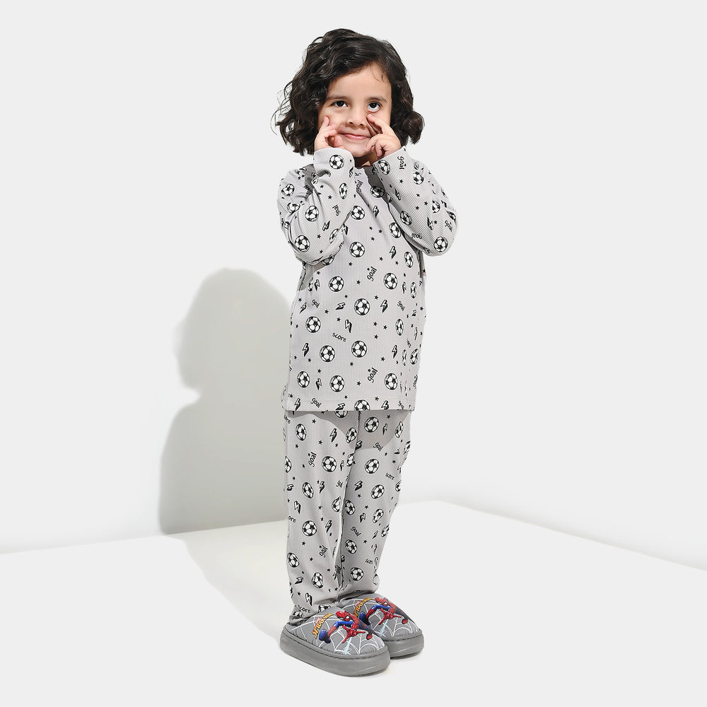 Boys Jersey/Terry Night Suit Goal-GREY