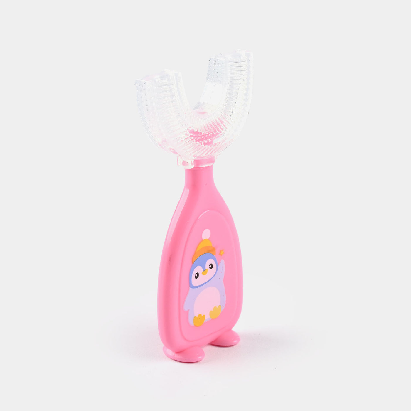 Baby U Shaped Tooth Brush + Teether | Pink