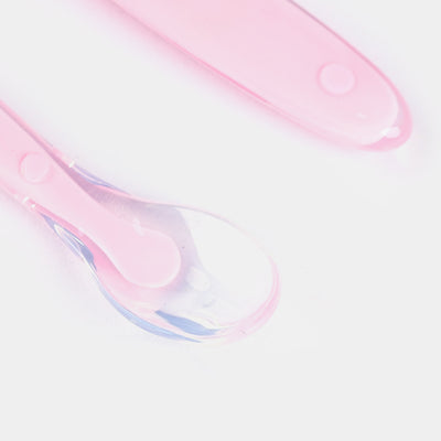 Baby Silicon Spoon 2PCs | Pink