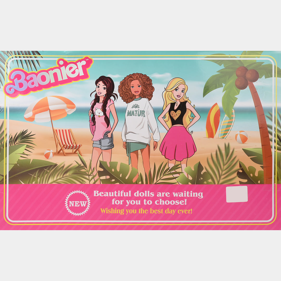 FASHION DOLL WITH MOVEABLE JOINT TOY FOR GIRLS