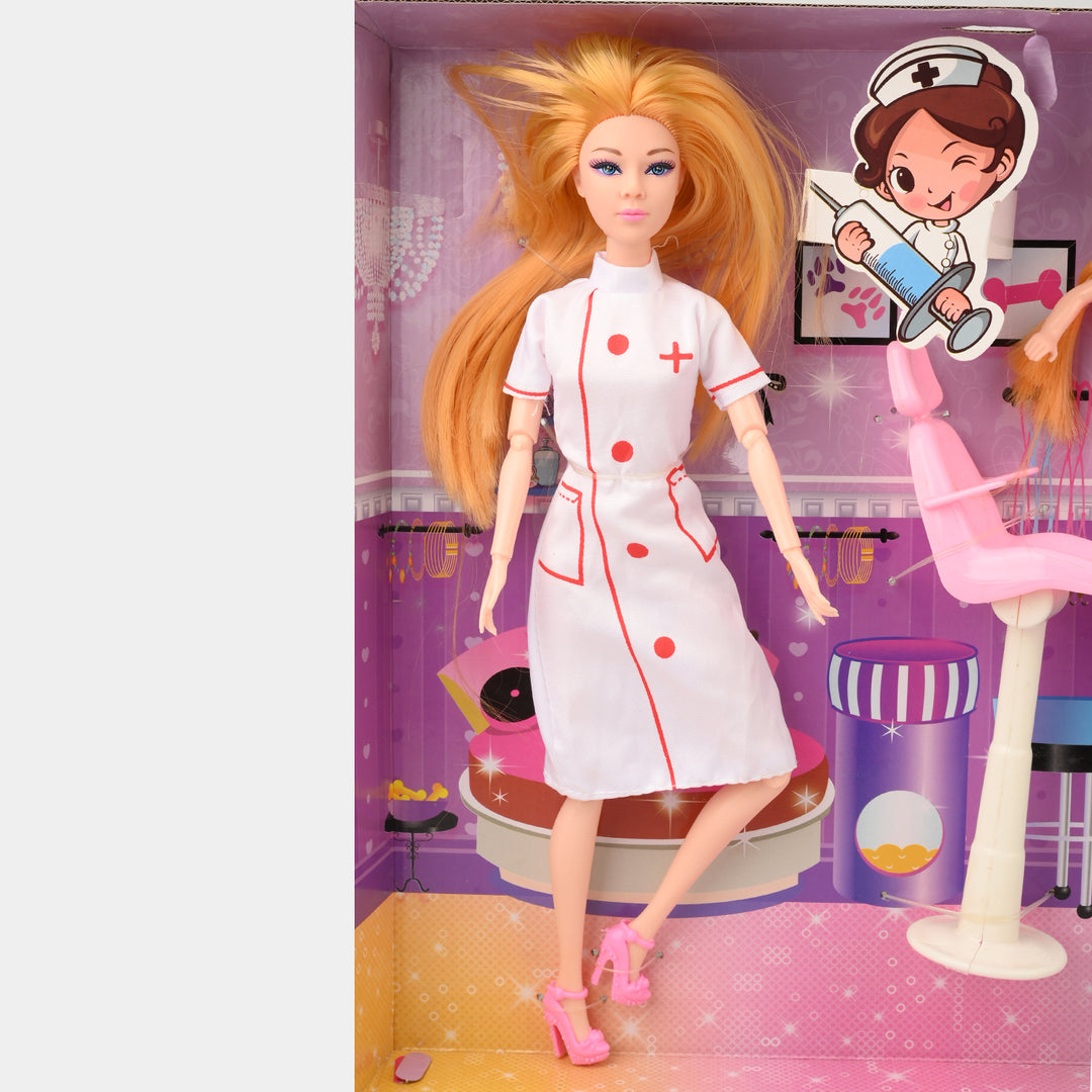 FASHION DOLL WITH MOVEABLE JOINT TOY FOR GIRLS