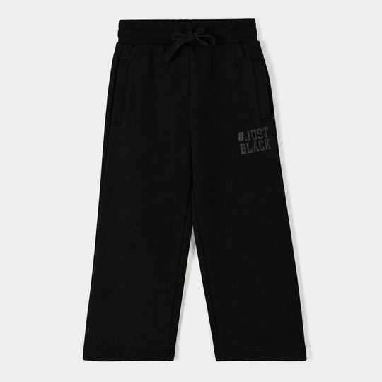 Boys Fleece Pyjama Just -BLACK