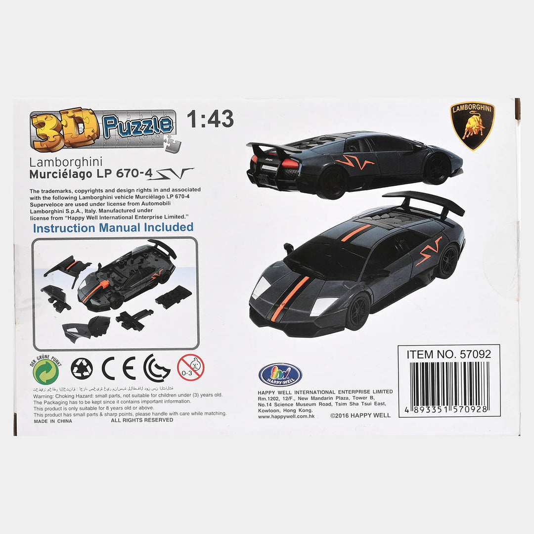 3D Puzzle Vehicle/Jigsaw Puzzle 37PCs