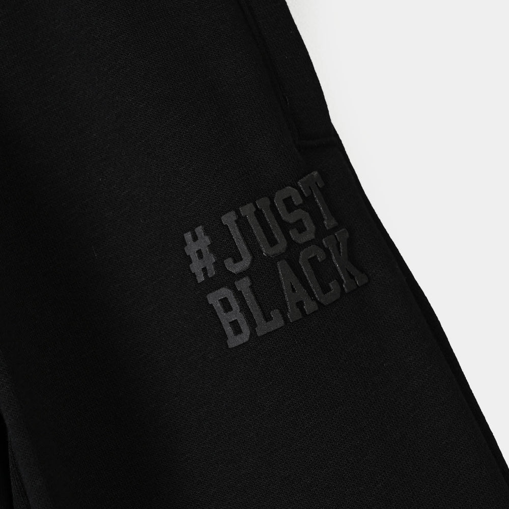 Boys Fleece Pyjama Just -BLACK