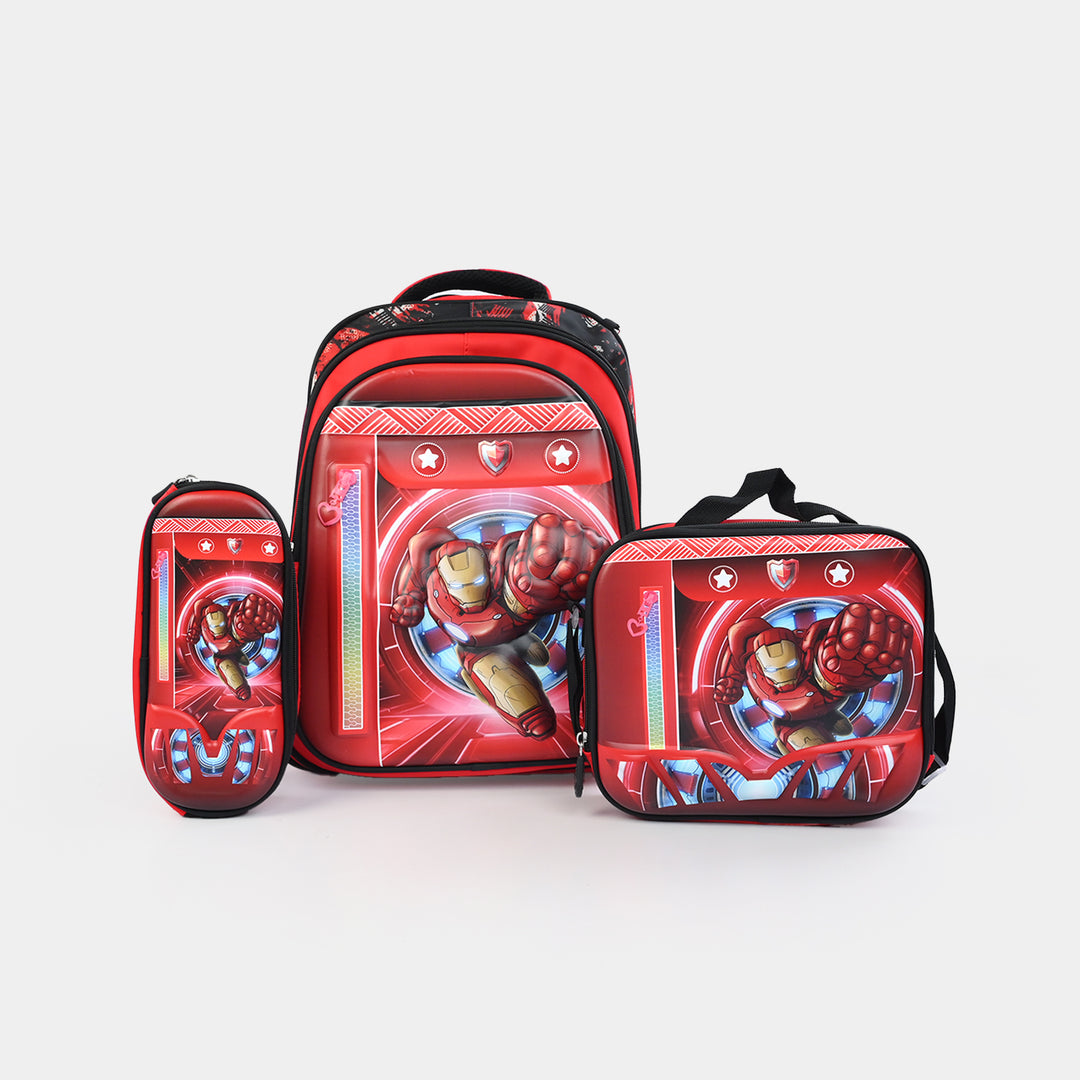 16" 3D Embossed School Bag Set | Grade 1-4