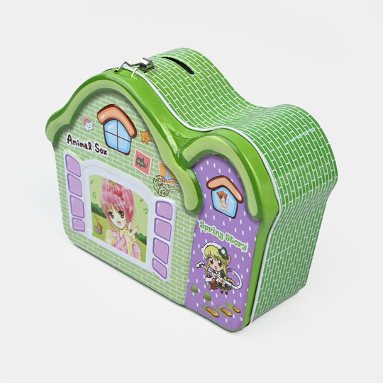 Metal Coin/Money Box with Lock For Kids