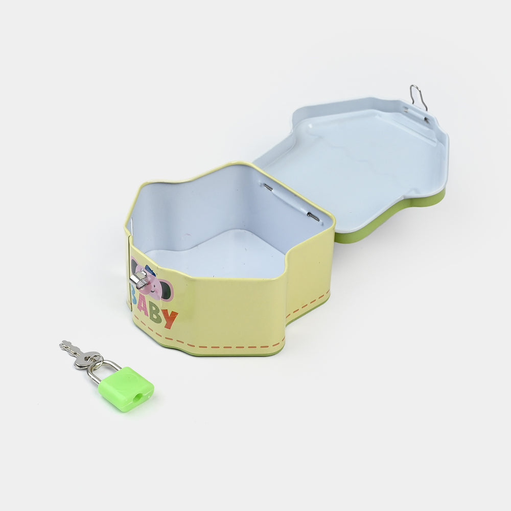 Metal Coin/Money Box with Lock For Kids