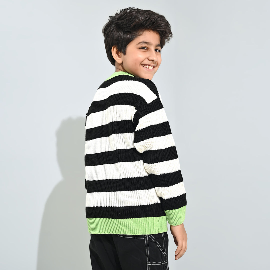 Boys Acrylic Sweater-No Limit - Multi