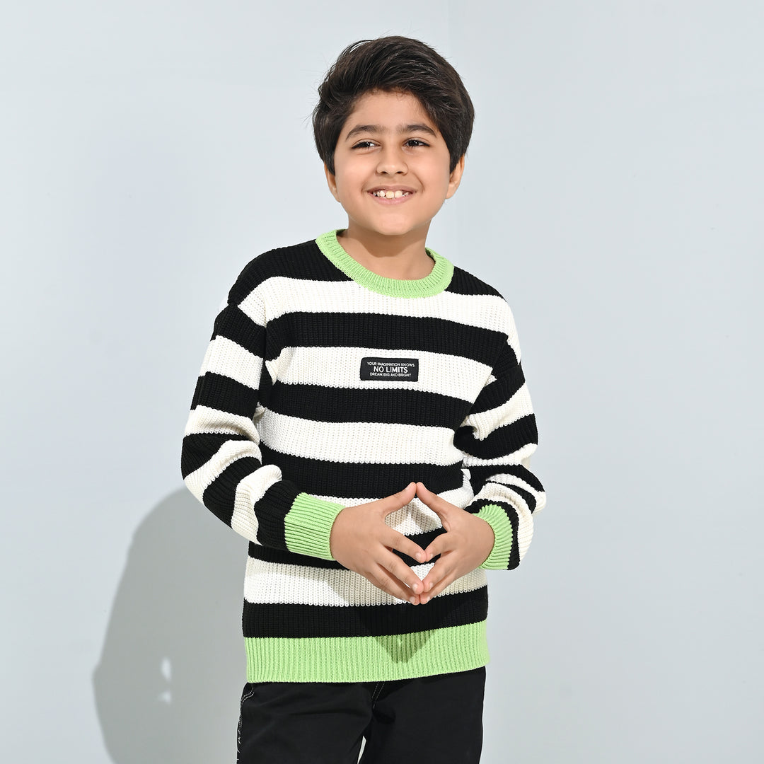 Boys Acrylic Sweater-No Limit - Multi