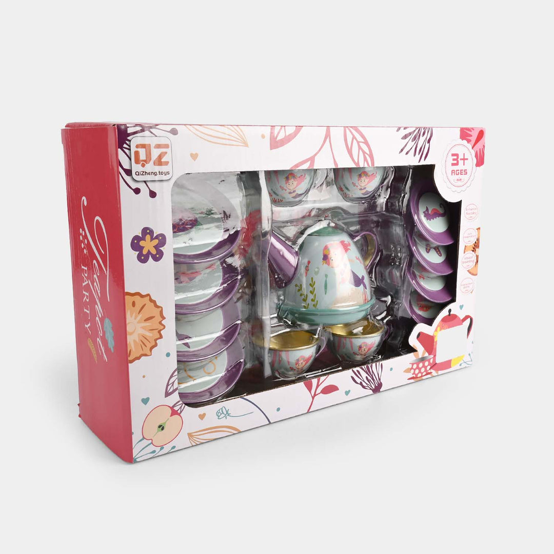 Kids Metal Tea Set Play Kit